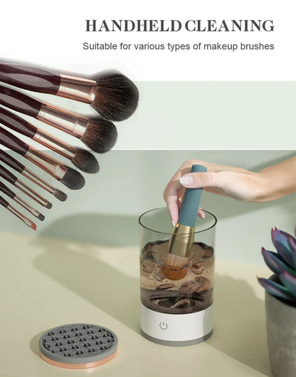 Effortless Clean & Dry: Automatic Electric Makeup Brush Cleaner for Flawless Beauty Tools