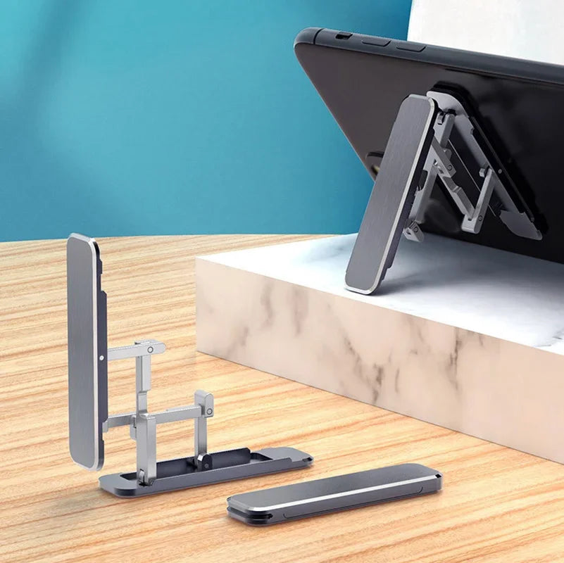 Elevate Your Viewing Experience with the Universal Metal Phone Holder - Stylish, Foldable Stand for Phones and Tablets