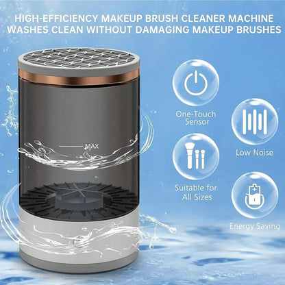 Effortless Clean & Dry: Automatic Electric Makeup Brush Cleaner for Flawless Beauty Tools