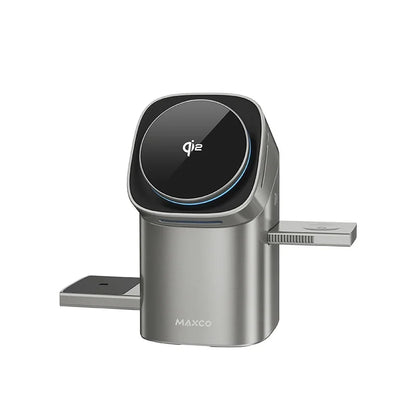 Revolutionary Qi2 Auto-Rotate Touch Magnetic 3-in-1 Wireless Charger - Fast 15W Charging for Your iPhone, Apple Watch, and AirPods