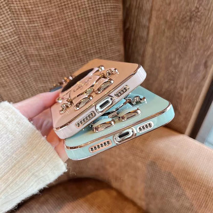 Stylish Astronaut Plating Silicone Case with Kickstand for Samsung Galaxy A Series - Ultimate Protection and Functionality