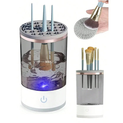Effortless Clean & Dry: Automatic Electric Makeup Brush Cleaner for Flawless Beauty Tools