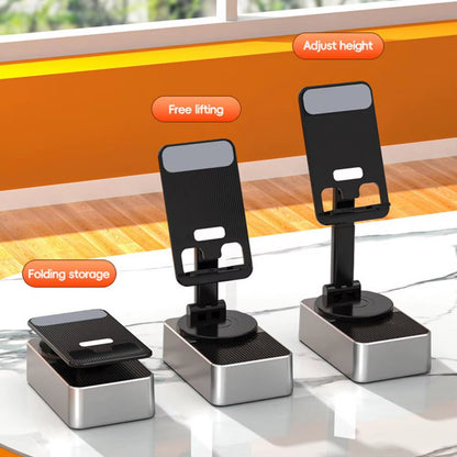 Revolutionary Bluetooth-Compatible Adjustable Phone Stand with Rotating Holder and High-Quality Wireless Speaker