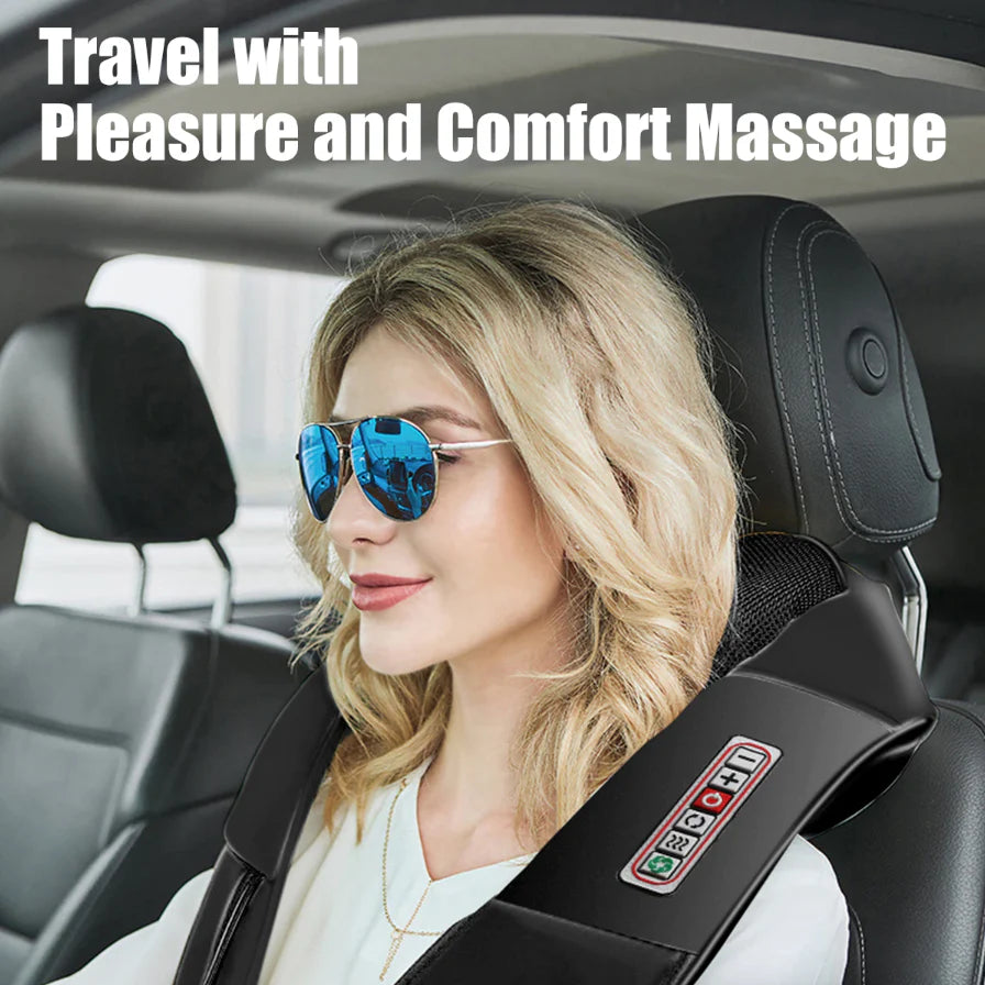 Revitalize Your Day with the Shiatsu Back Neck and Shoulder Massager - Deep Tissue 3D Kneading Pillow with Soothing Heat