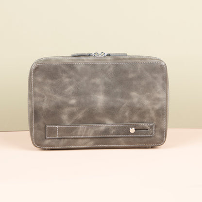 Leather Tech Organizer Case - Light Gray - Oslo