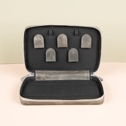 Leather Tech Organizer Case - Light Gray - Oslo