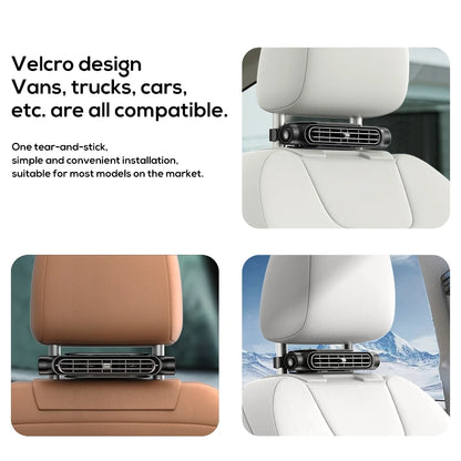 Stay Cool on the Go with Our Adjustable 3-Speed Car Headrest Cooling Fan - Your Essential Summer Driving Companion!