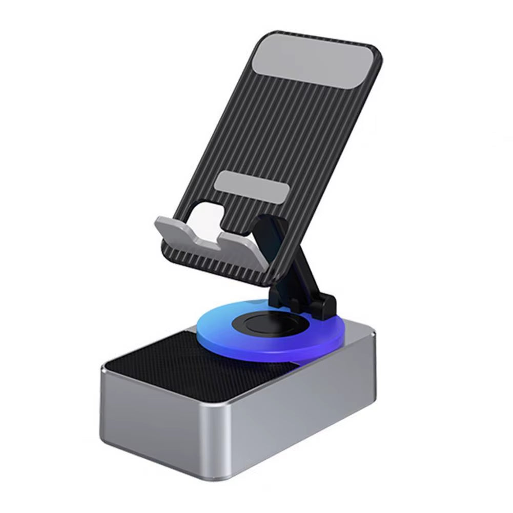 Revolutionary Bluetooth-Compatible Adjustable Phone Stand with Rotating Holder and High-Quality Wireless Speaker