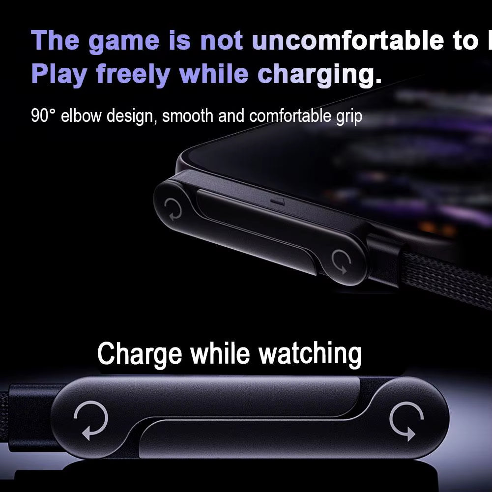 Revolutionary 240W Fast Charging Foldable Data Cable & Stand - Ultimate 2-in-1 Type-C Solution for Mobile Devices