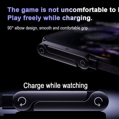 Revolutionary 240W Fast Charging Foldable Data Cable & Stand - Ultimate 2-in-1 Type-C Solution for Mobile Devices