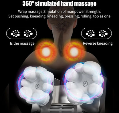 Revitalize Your Day with the Shiatsu Back Neck and Shoulder Massager - Deep Tissue 3D Kneading Pillow with Soothing Heat