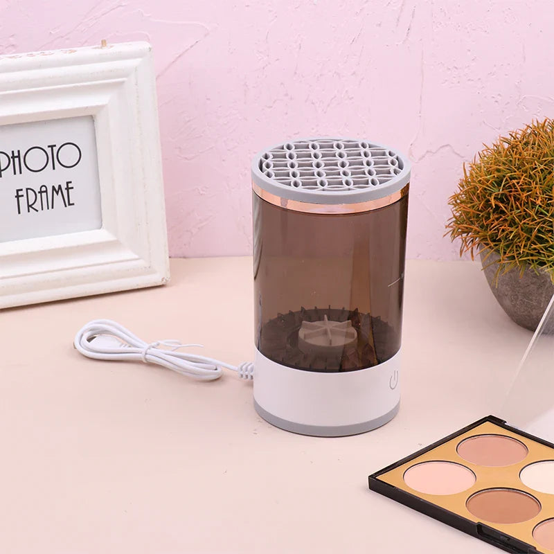 Effortless Clean & Dry: Automatic Electric Makeup Brush Cleaner for Flawless Beauty Tools