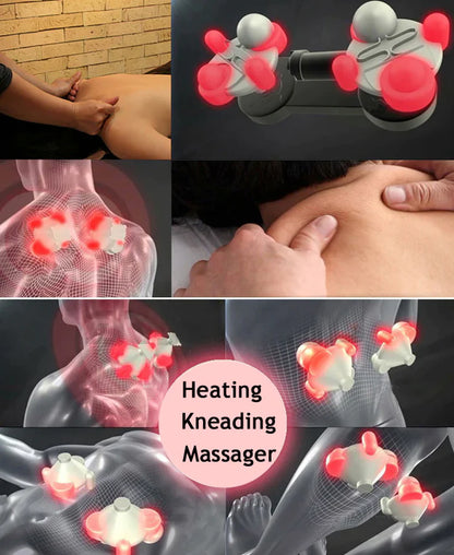 Revitalize Your Day with the Shiatsu Back Neck and Shoulder Massager - Deep Tissue 3D Kneading Pillow with Soothing Heat