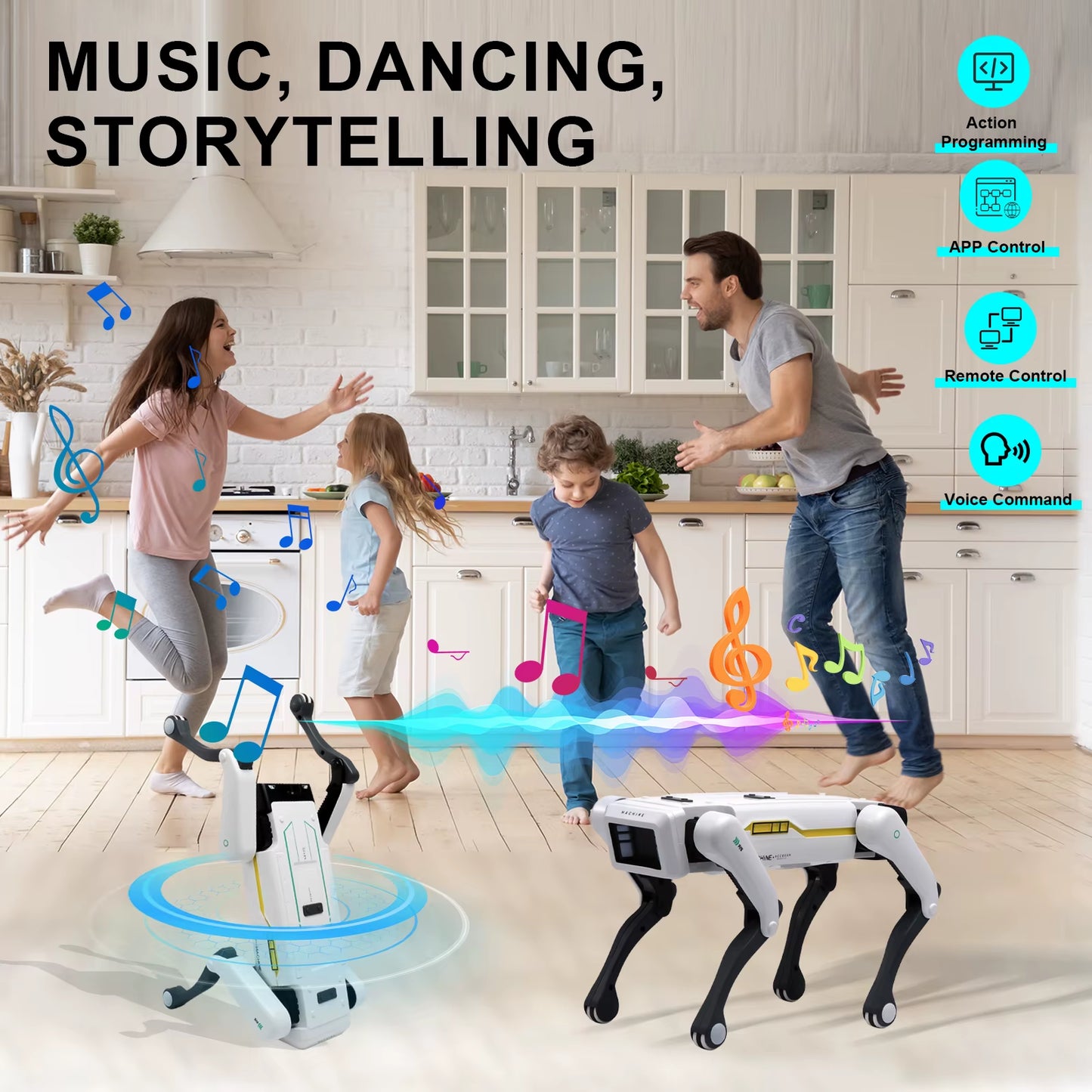 Meet Your Child's New Best Friend: The Intelligent AI Remote Control Robot Dog with Voice Interaction, App Programming, Singing, and Dancing!