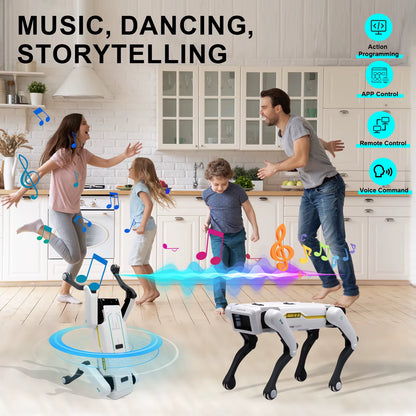 Meet Your Child's New Best Friend: The Intelligent AI Remote Control Robot Dog with Voice Interaction, App Programming, Singing, and Dancing!